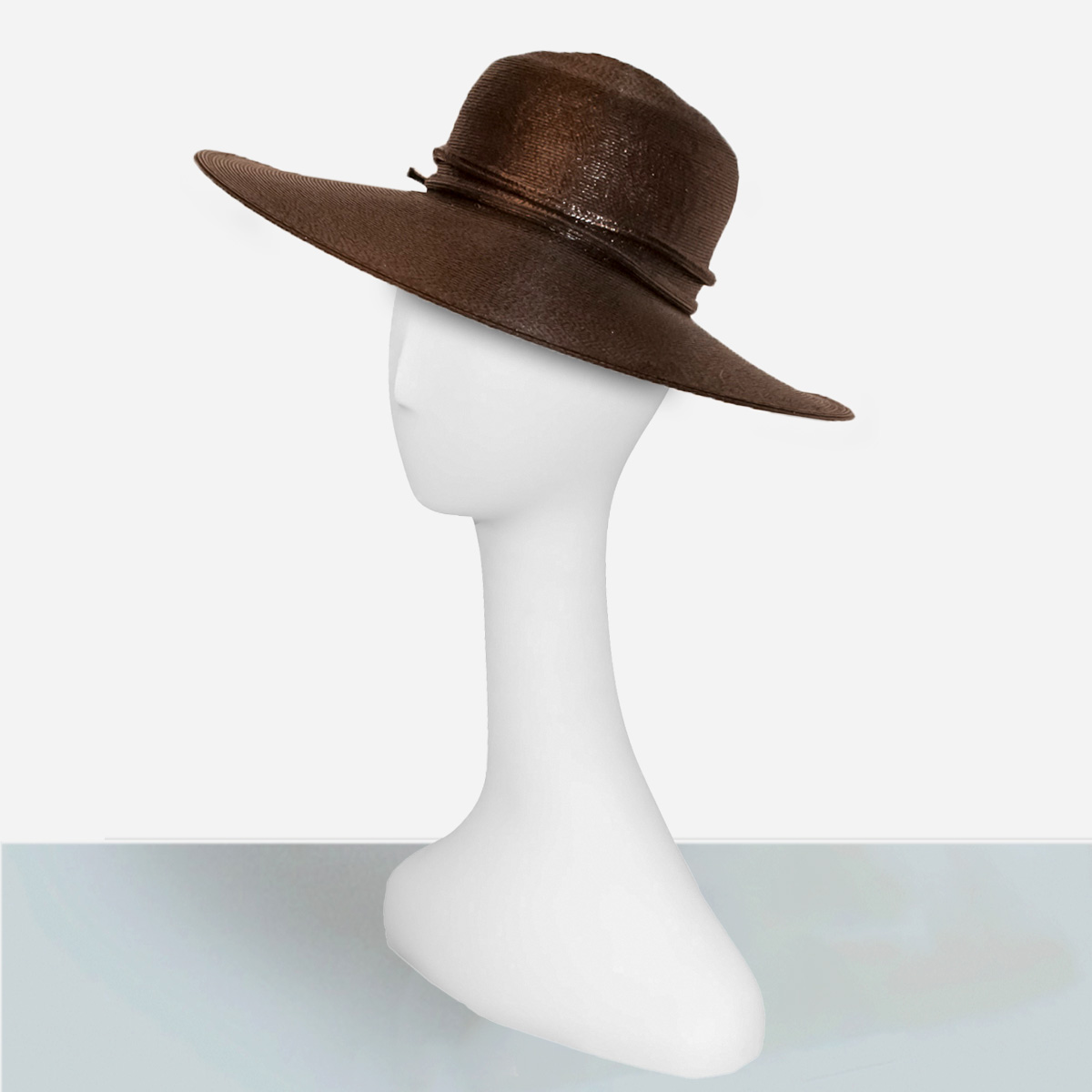 1970s brown Wide Brim Straw Hat