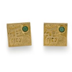 Fu cufflinks, Asian gold cufflinks