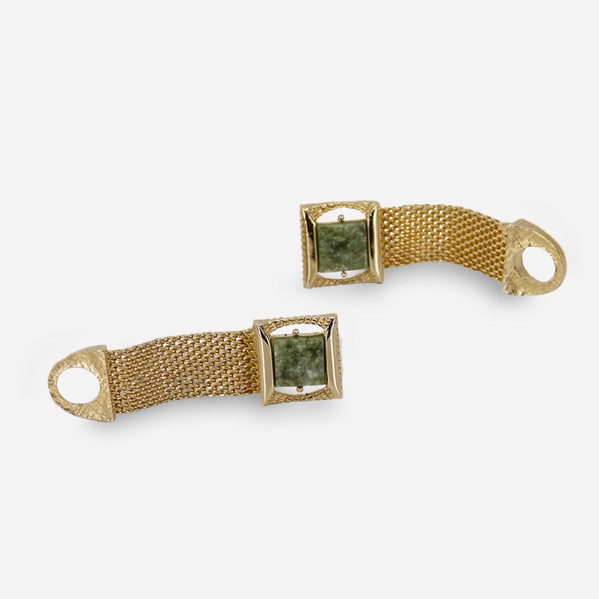 Vintage jade wrap cufflinks