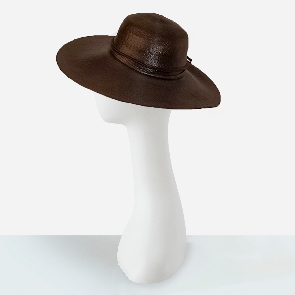 chocolate brown straw hat