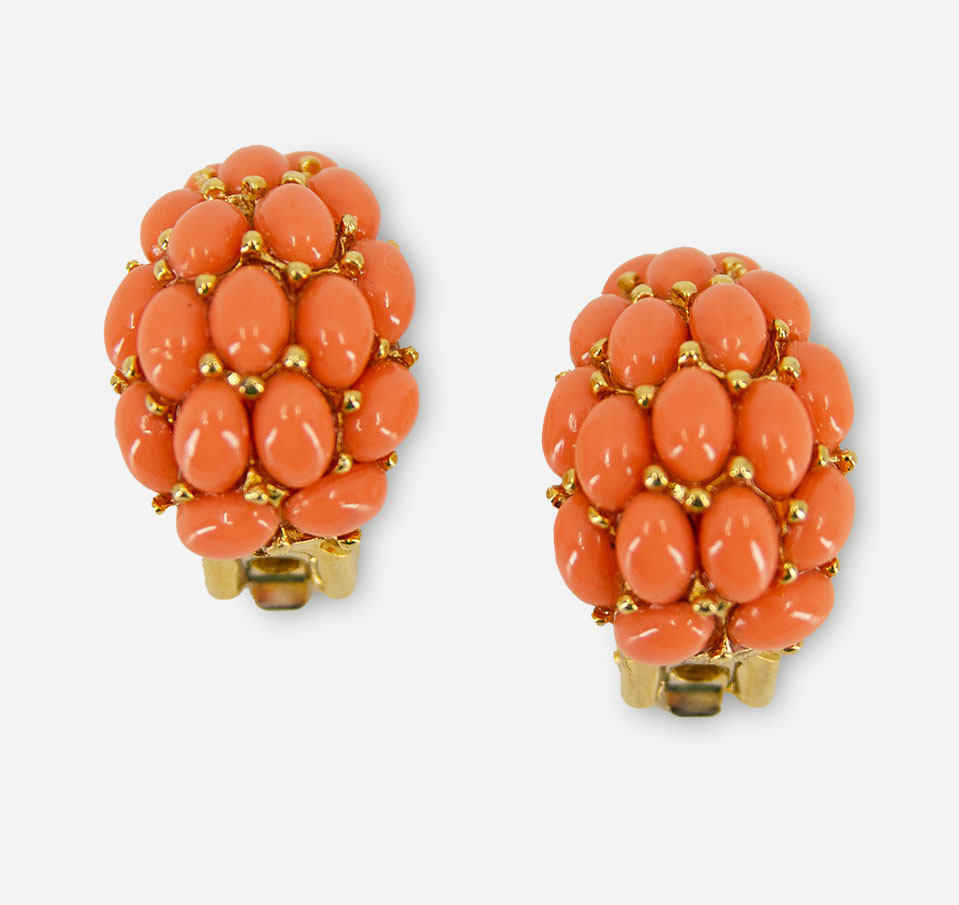 vintage orange earrings