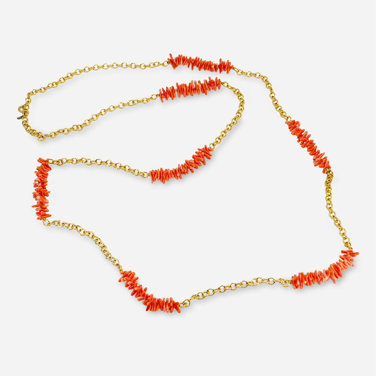 long orange necklace