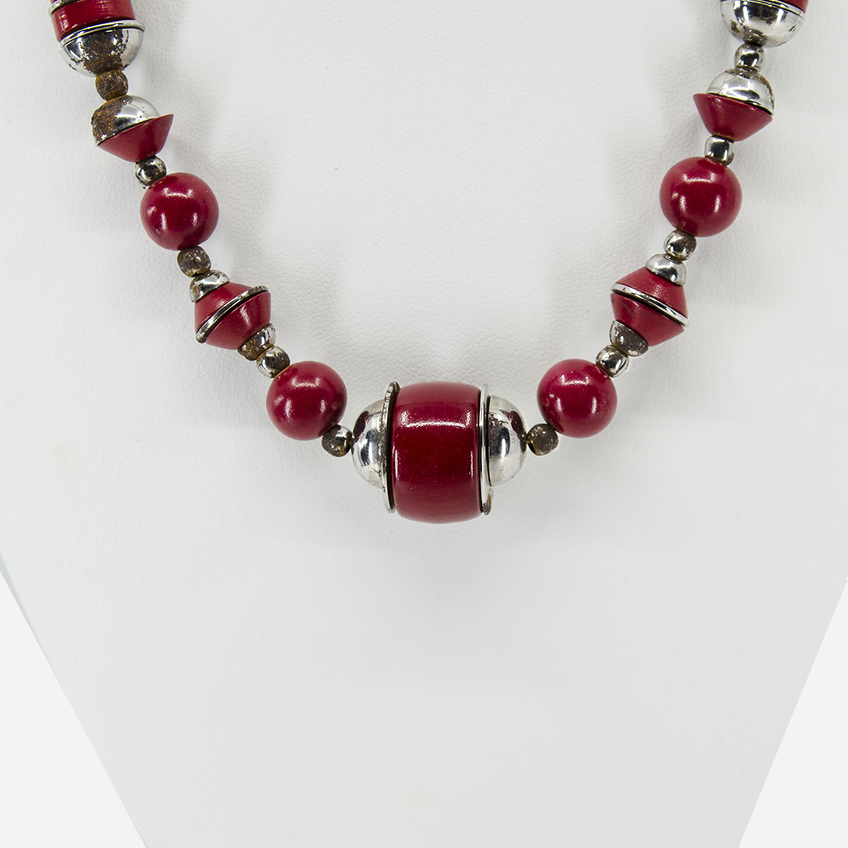 red bead necklace
