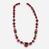 vintage Chrome bead necklace 1930s Chrome bead necklace, machine age design