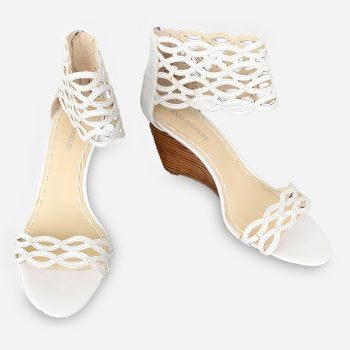 Enzo Angiolini white gladiator sandals