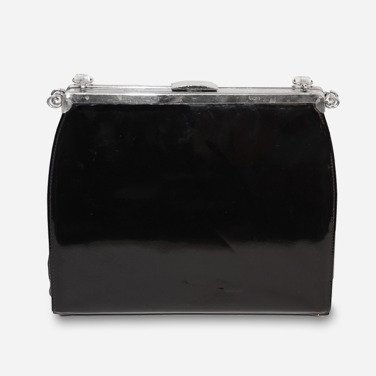 1950s Reversible Purse, & Black Patent Leather Handbag