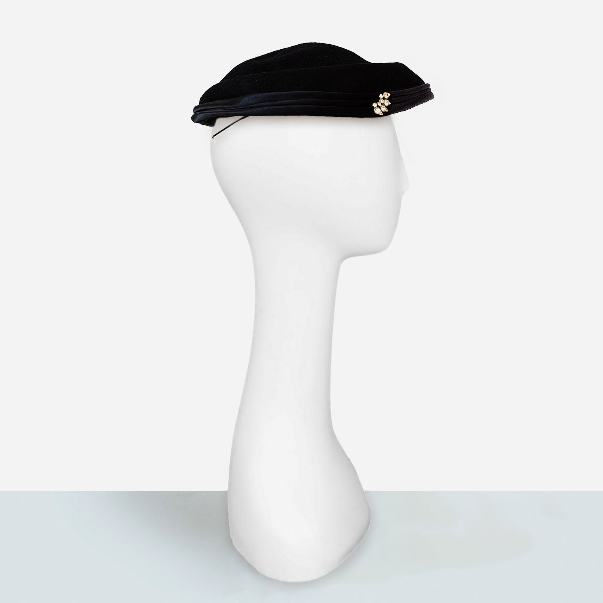 vintage black cocktail hat