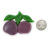 vintage 80s plum brooch