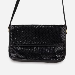 Whiting Davis Black Mesh Handbag