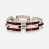 YSl red Crystal link bracelet