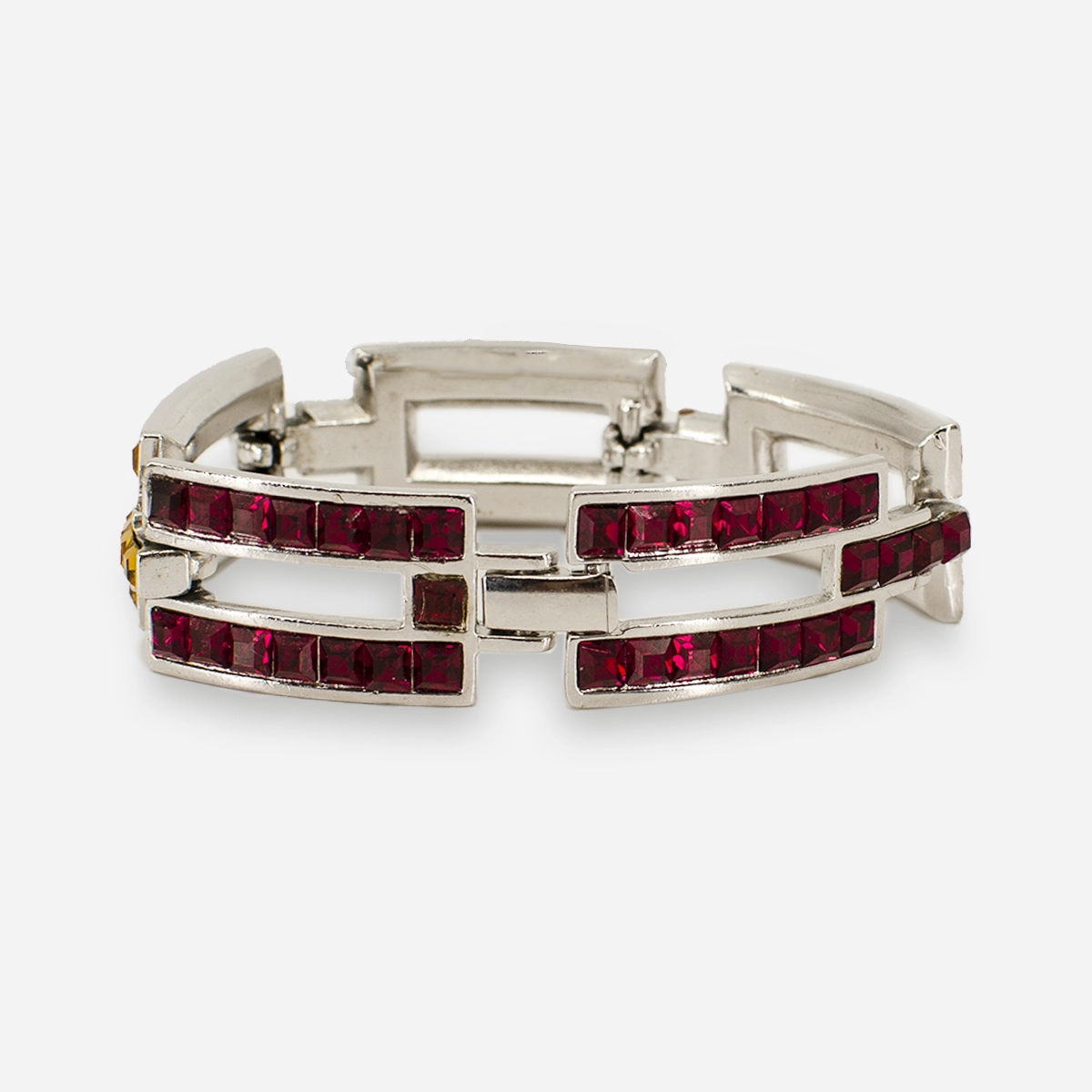 YSl red Crystal link bracelet
