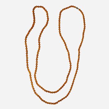 amber glass bead necklace