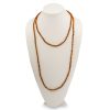 long beaded necklace long glass bead necklace, amber beads