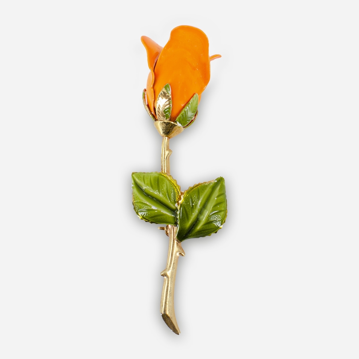 orange flower bud pin