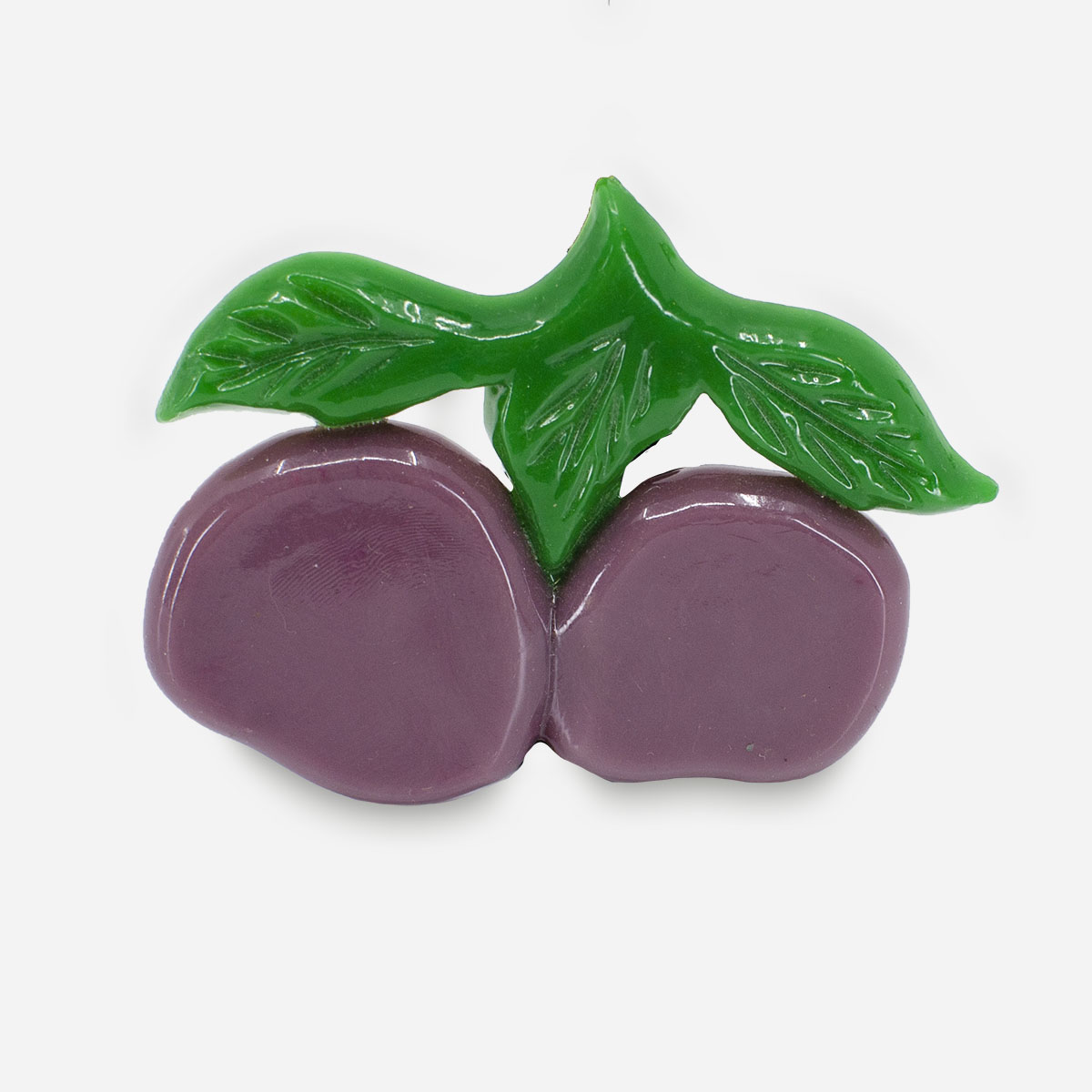 1980s purple berries brooch