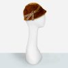 Brown cloche hat