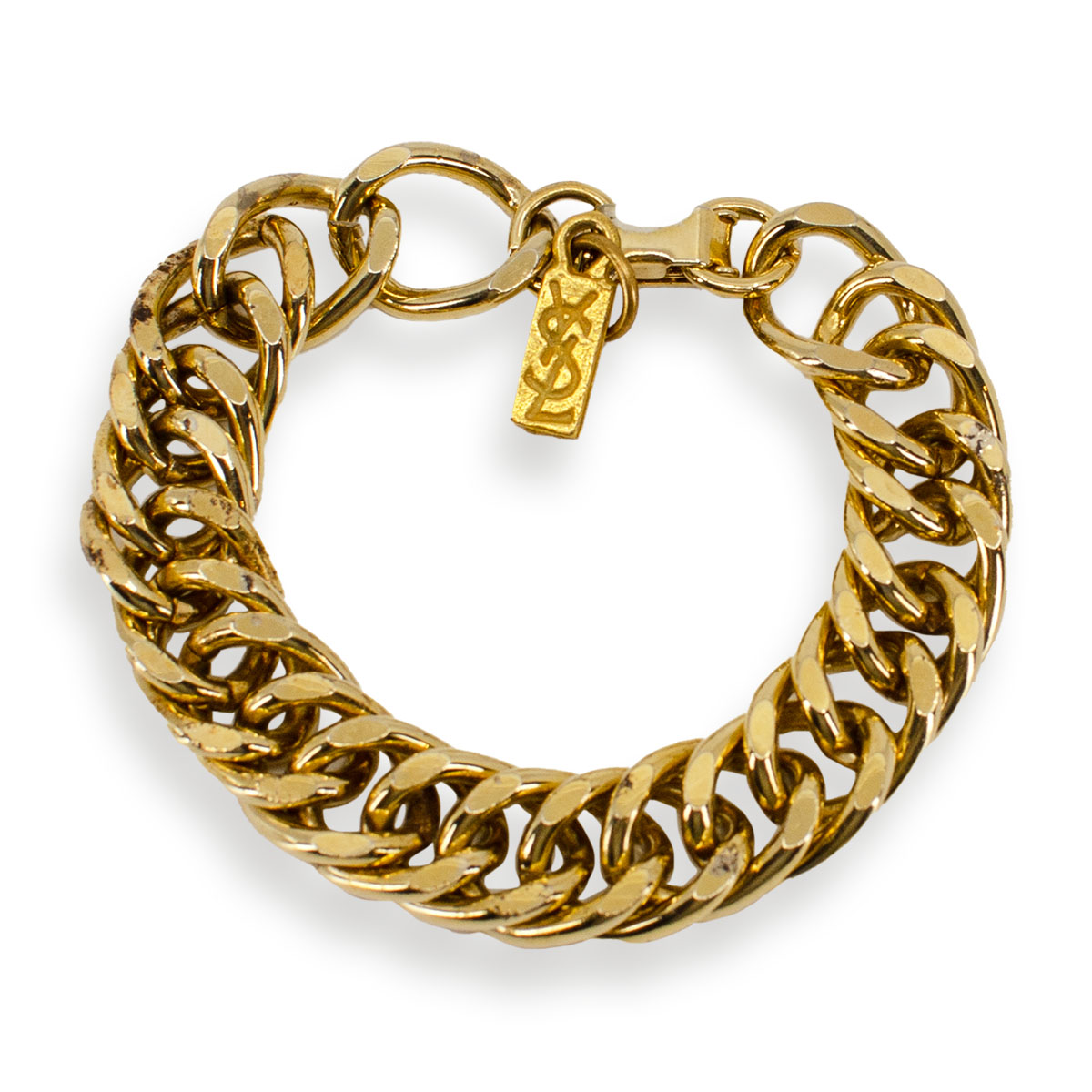 YSL curb chain bracelet, yves saint laurent jewelry