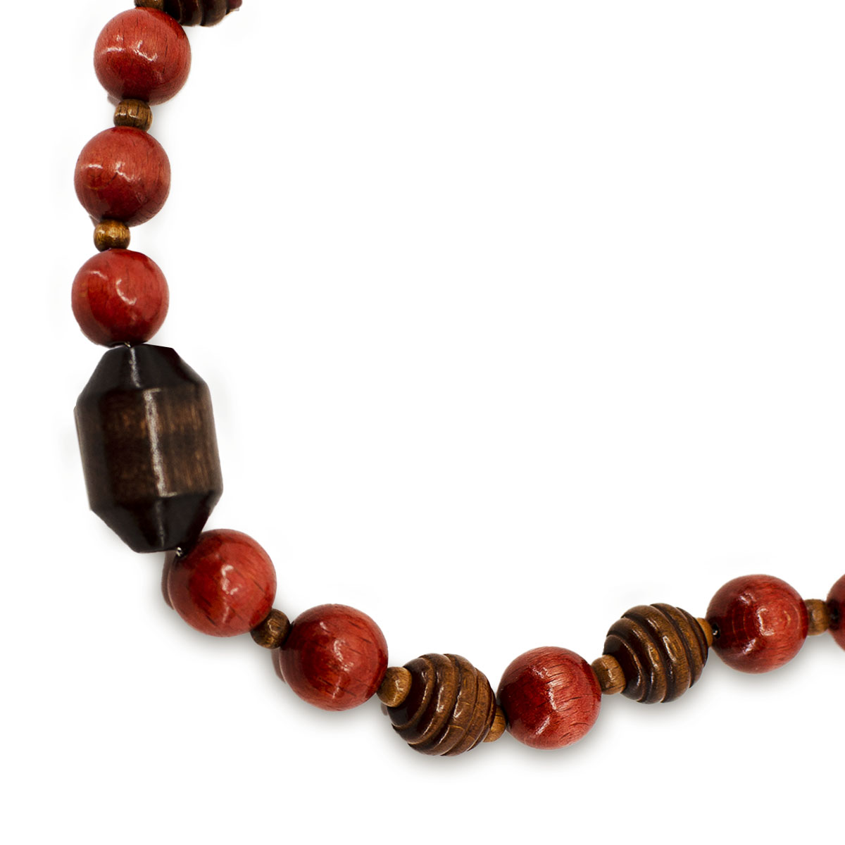 Brown wooden beads