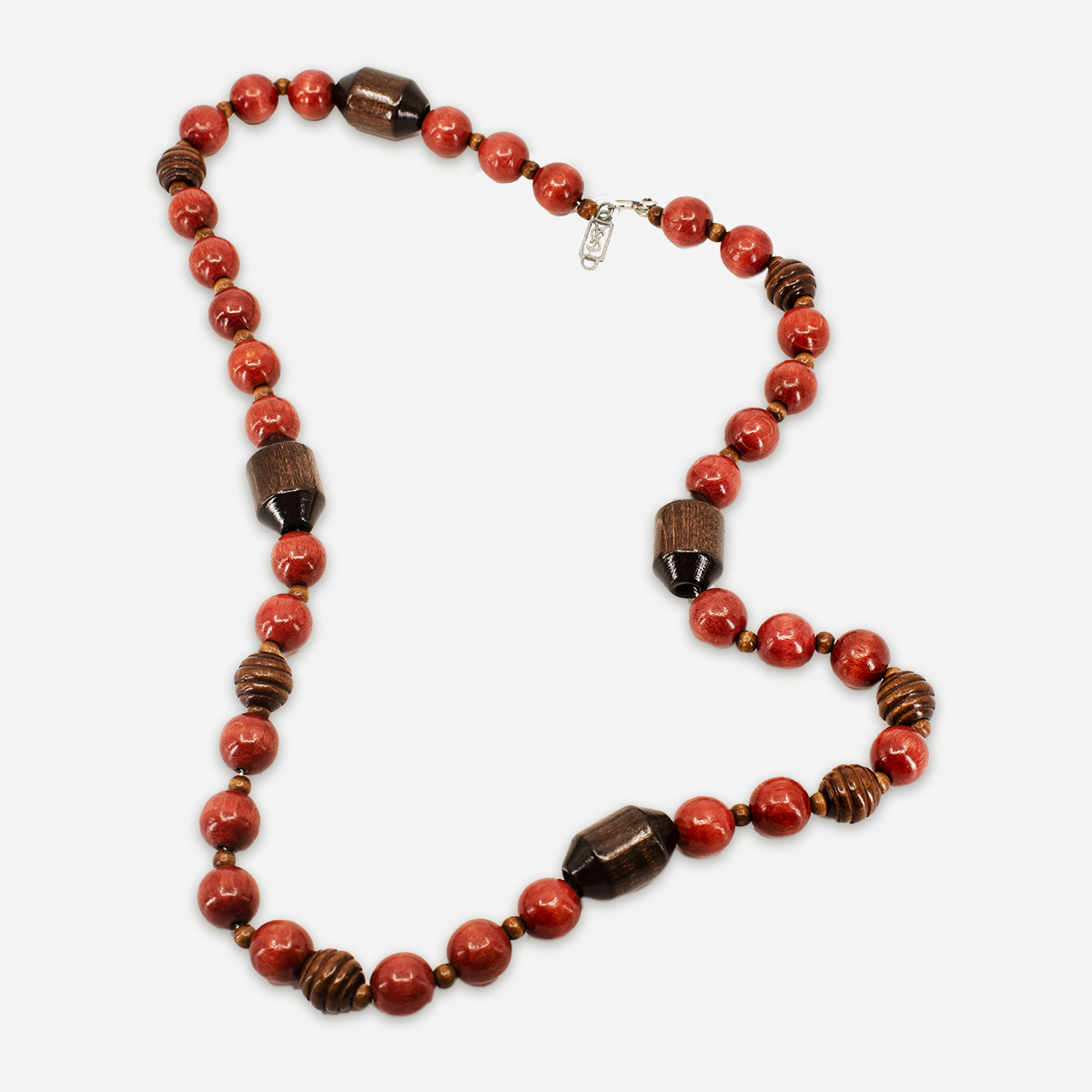 YSL red wood beads