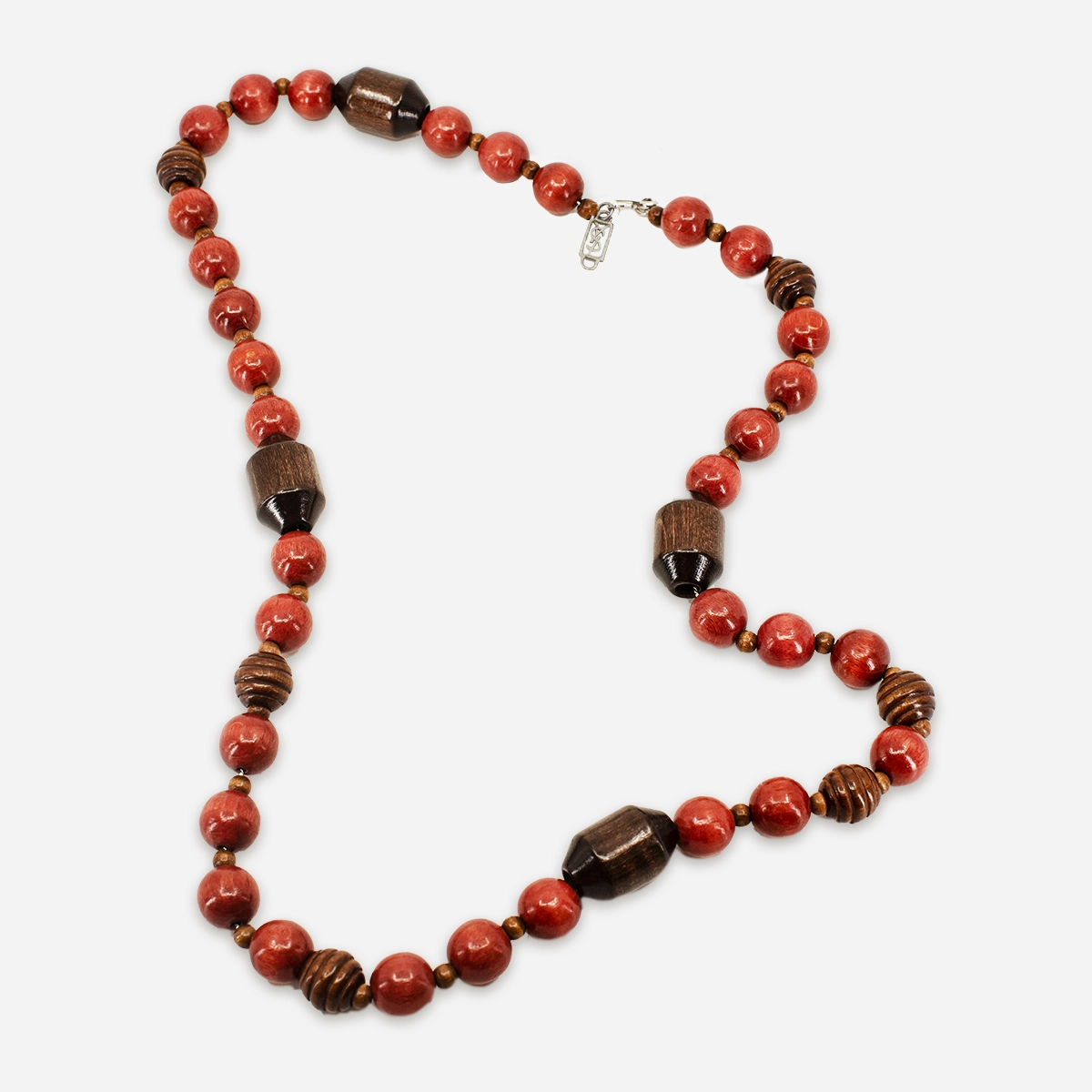 Yves Saint Laurent Wood Bead necklace