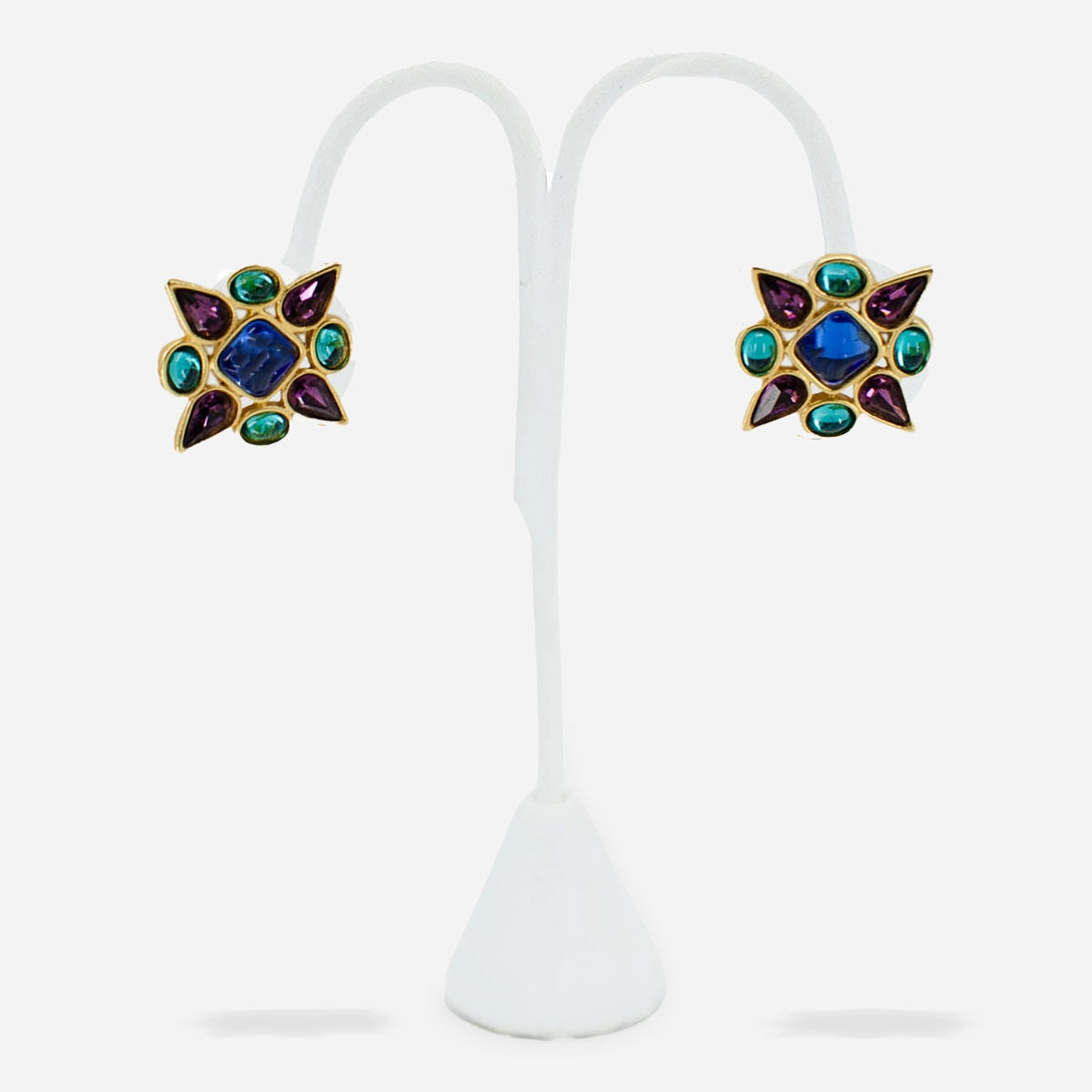 Vintage Yves Saint Laurent jeweled earrings