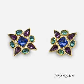 Yves Saint Laurent Gripoix Jeweled earrings