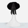 black tam hat with ribbons