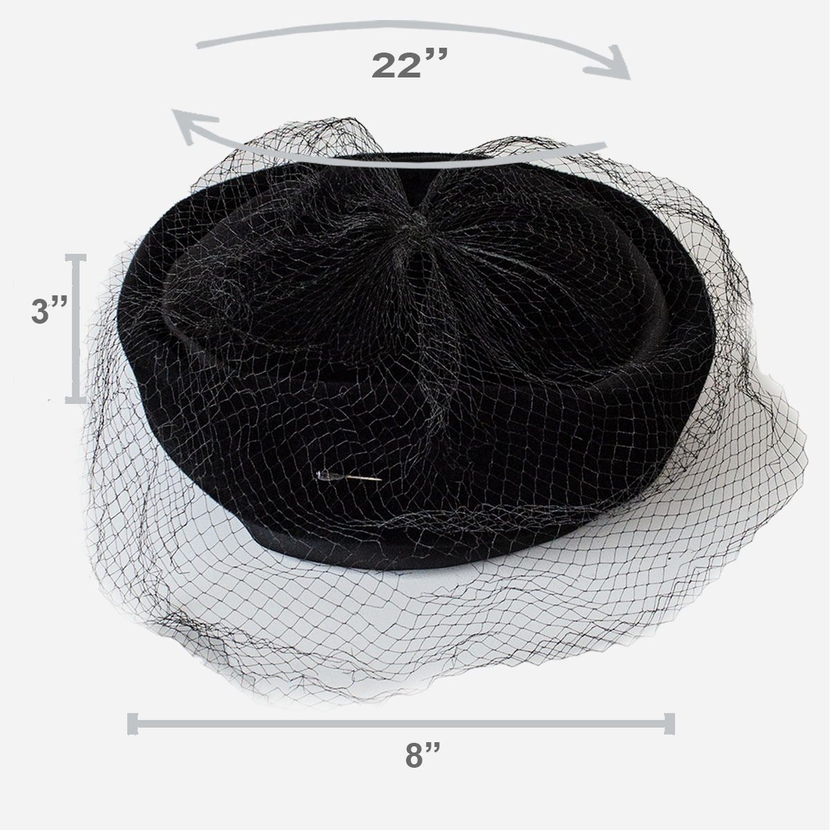 hat with hat pin sizing