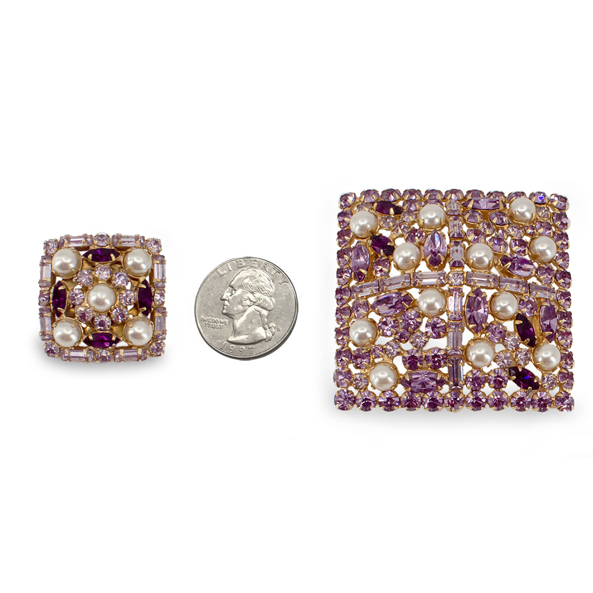 purple rhinestone jewelry