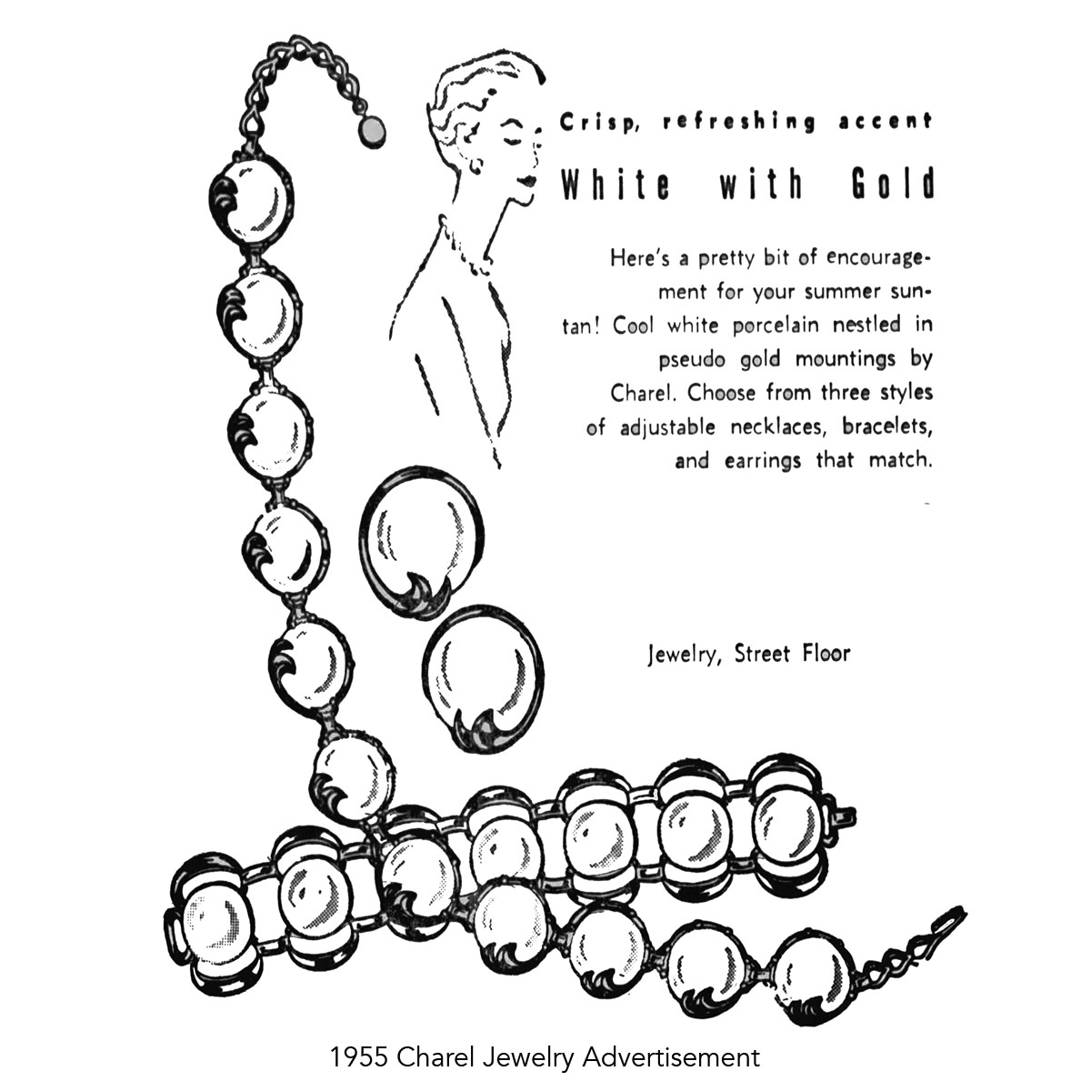 1955 charel jewelry advertisement
