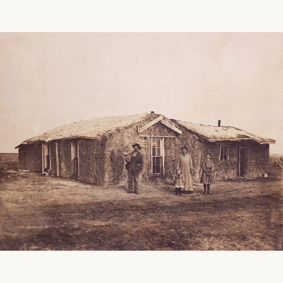 Sod House in Hays Kansas 1907