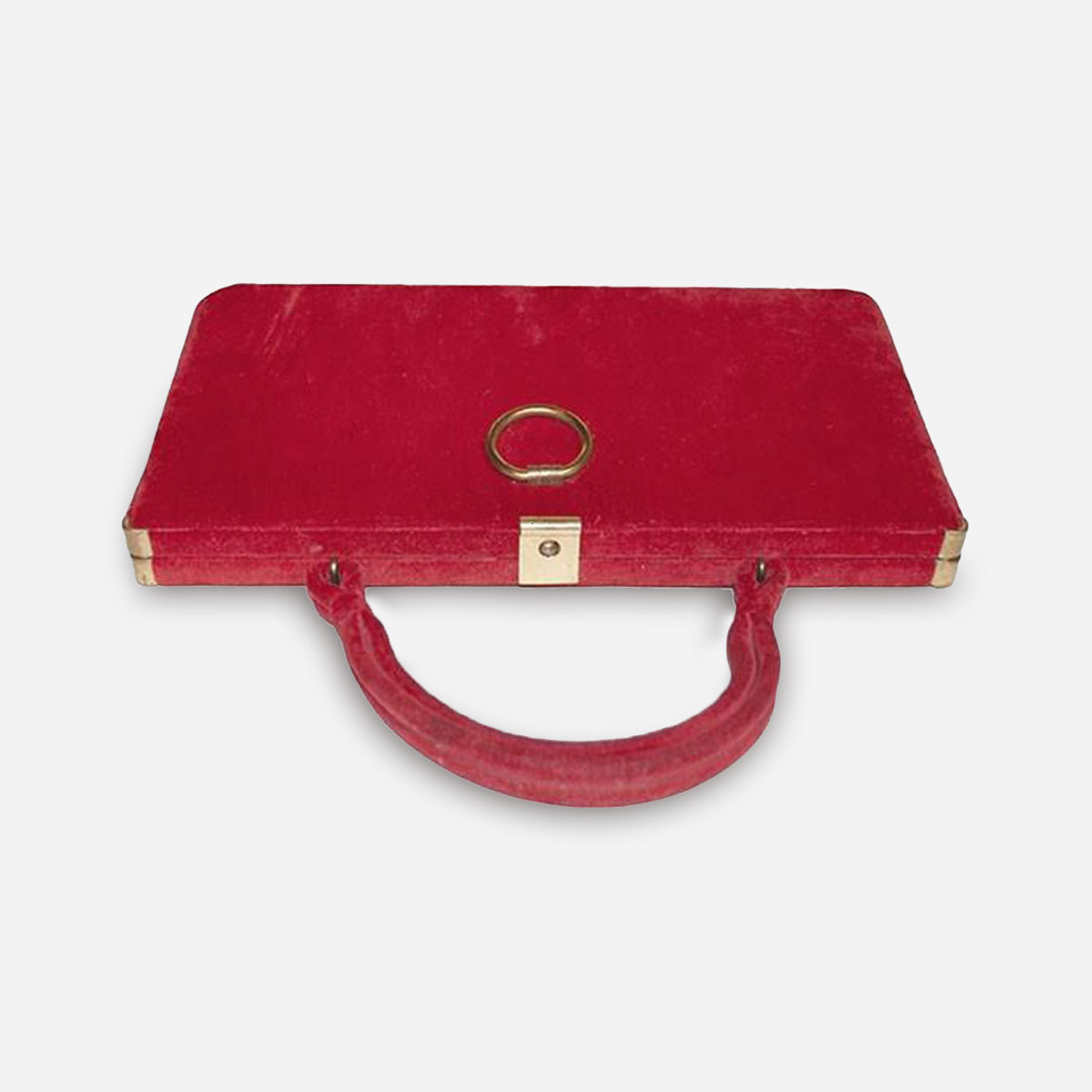 red vintage handbag