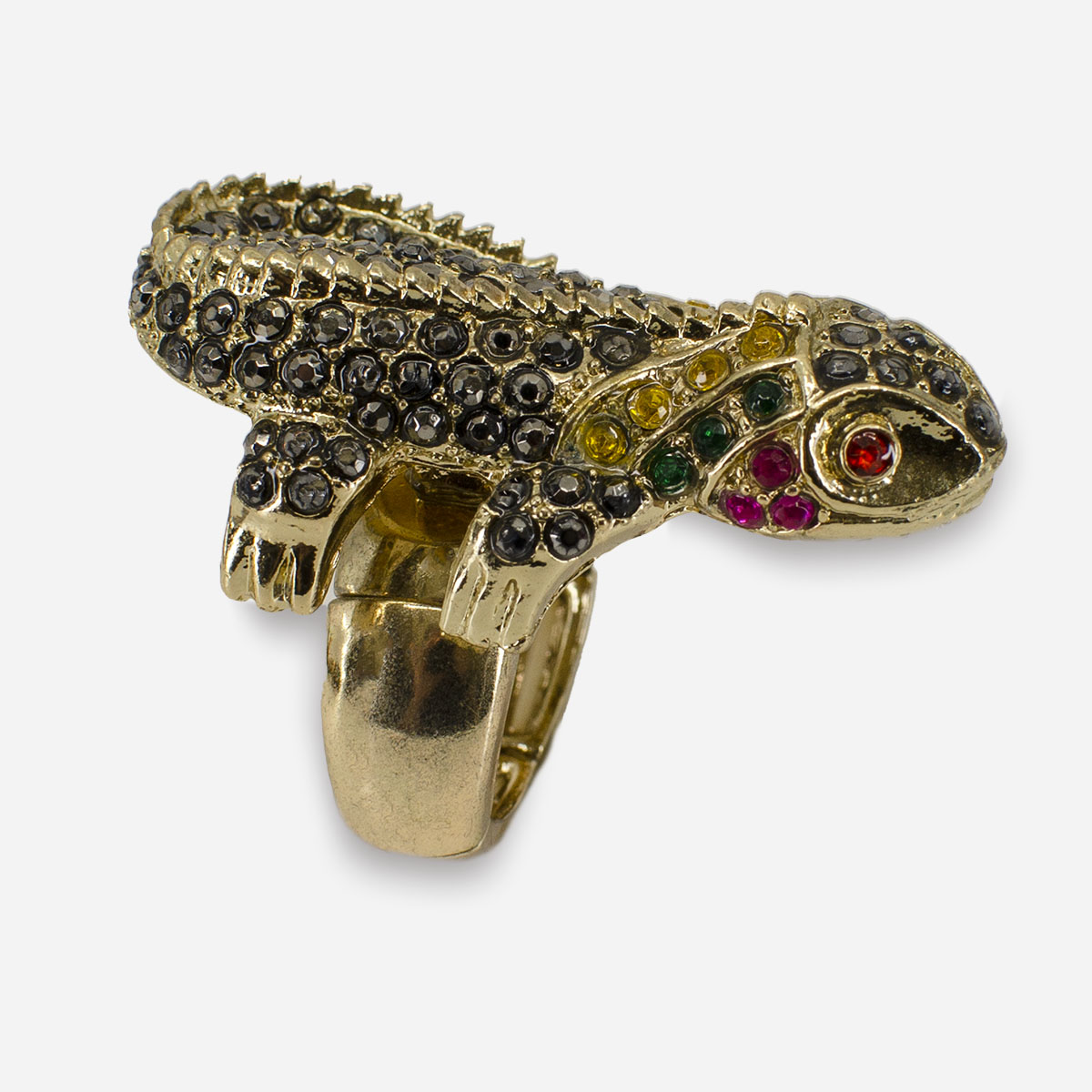 jeweled lizard, vintage ring
