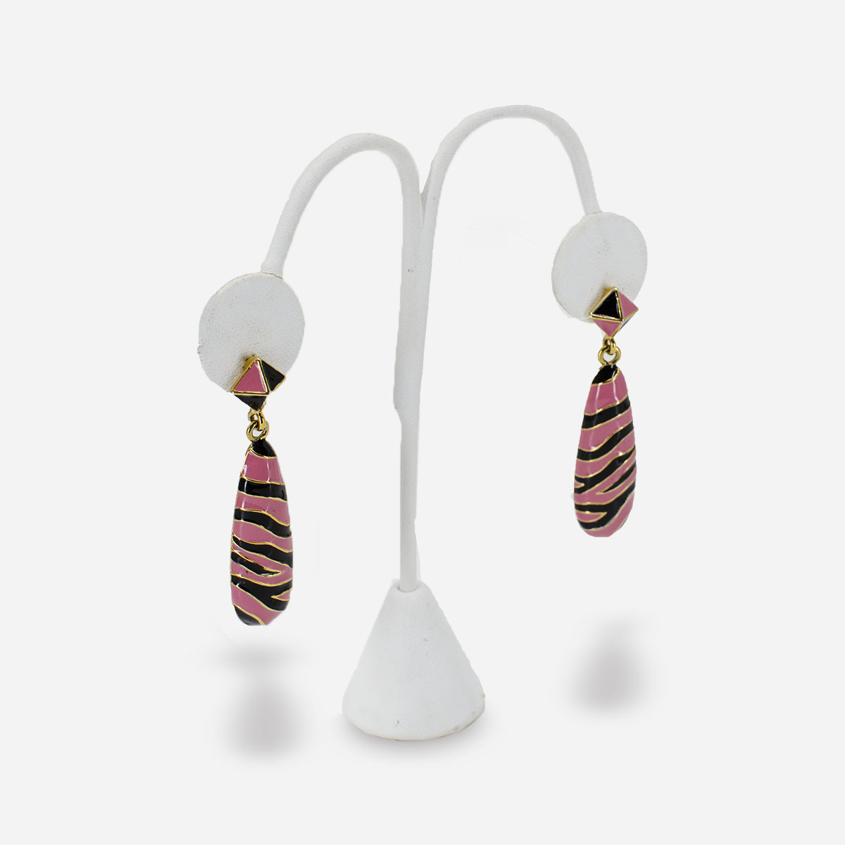 Kenneth Jay Lane Pink tiger earrings