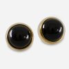 Black stud earrings black vintage earrings