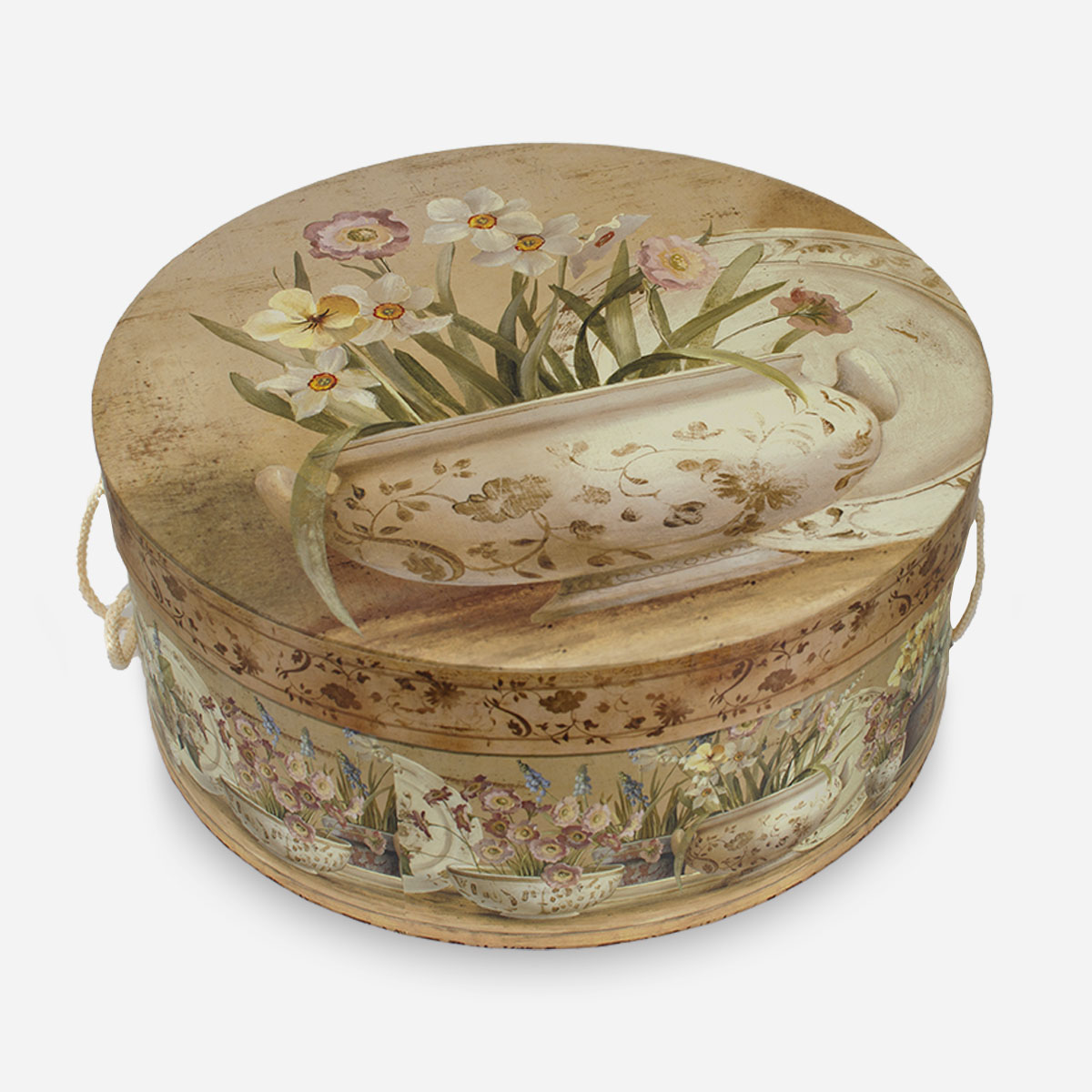 vintage floral hatbox