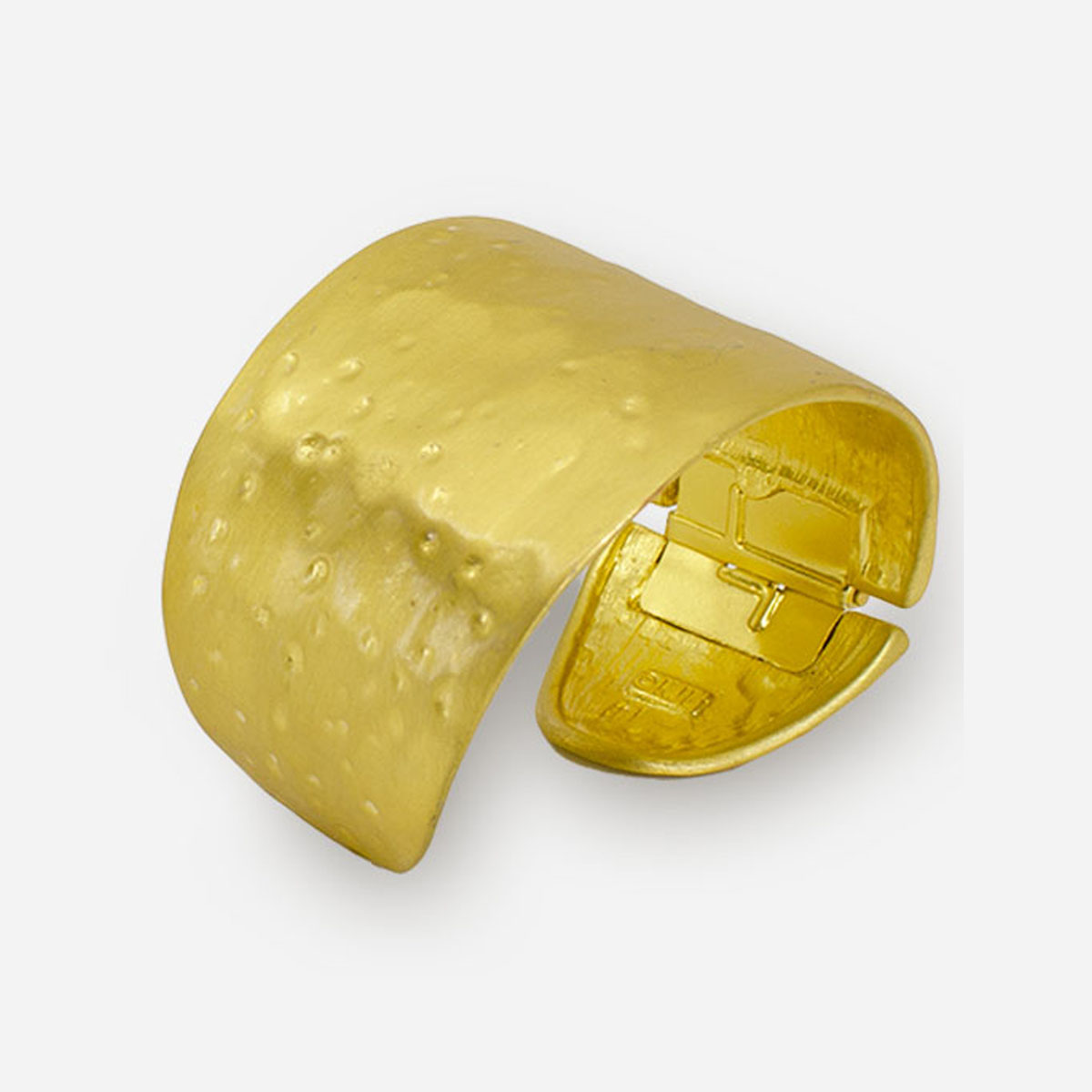 Hammered gold cuff bracelet