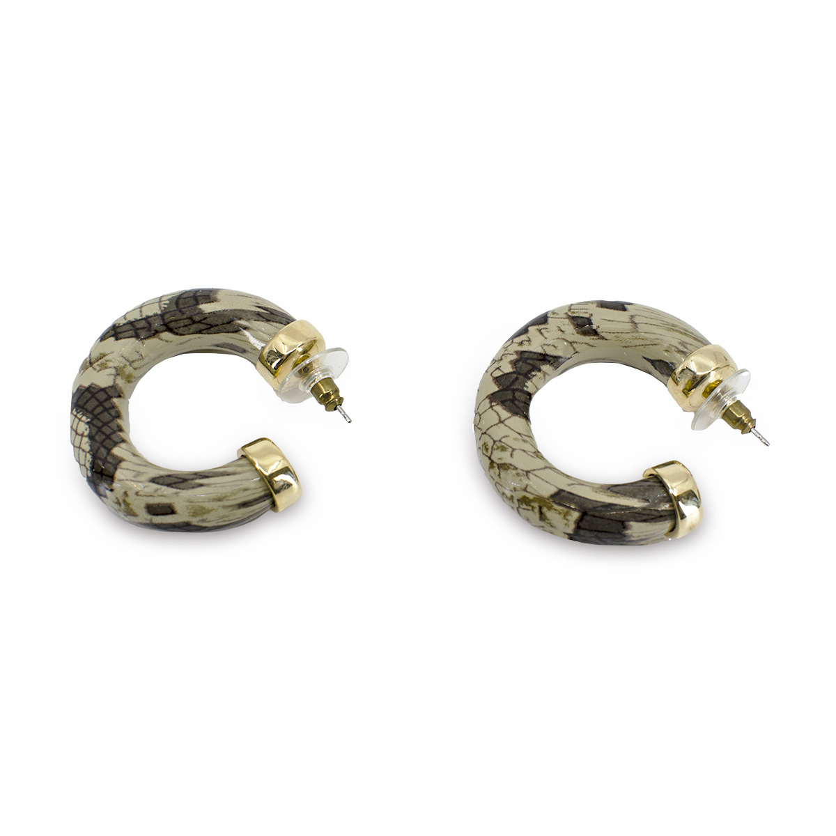 snake print earrings