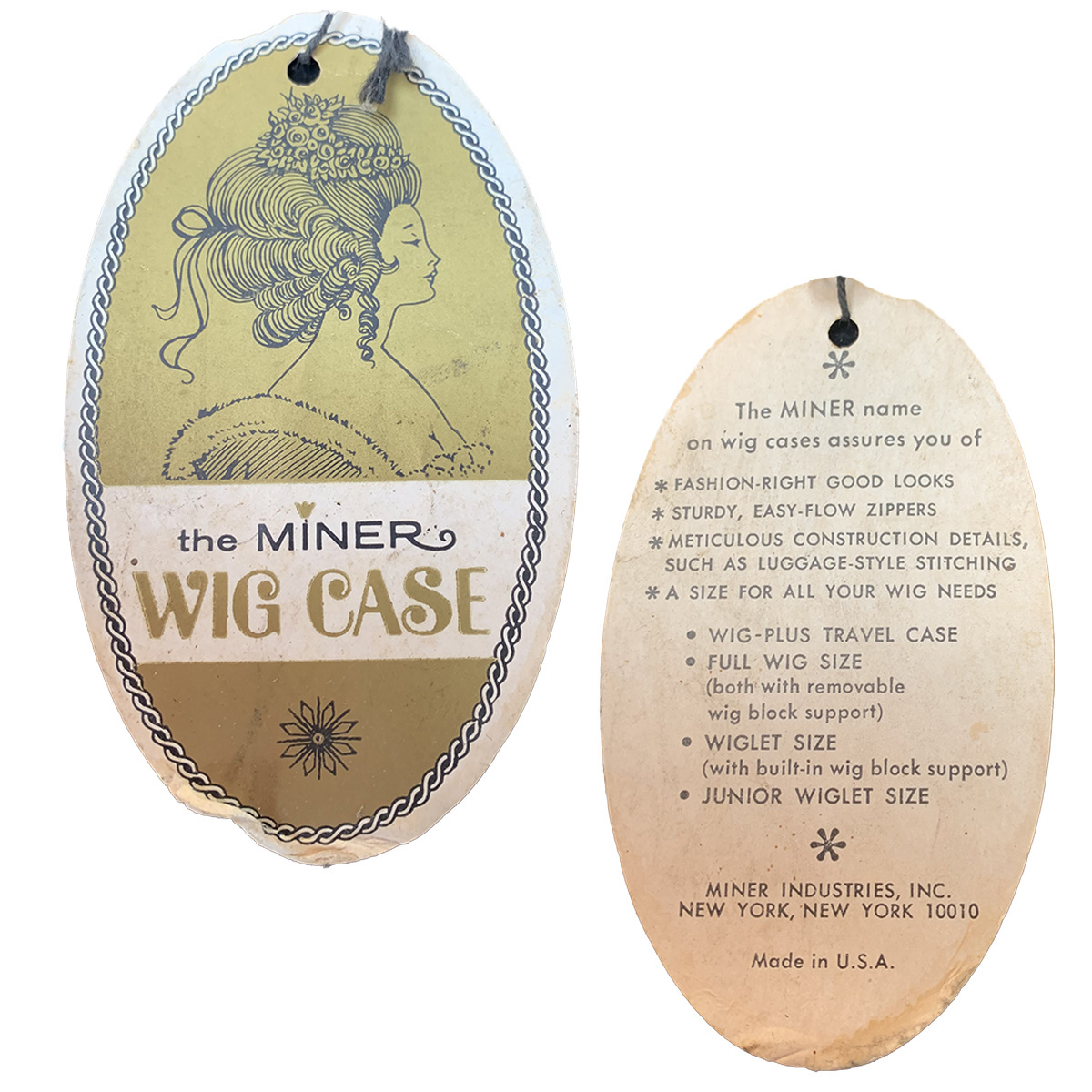 Miner wig case label