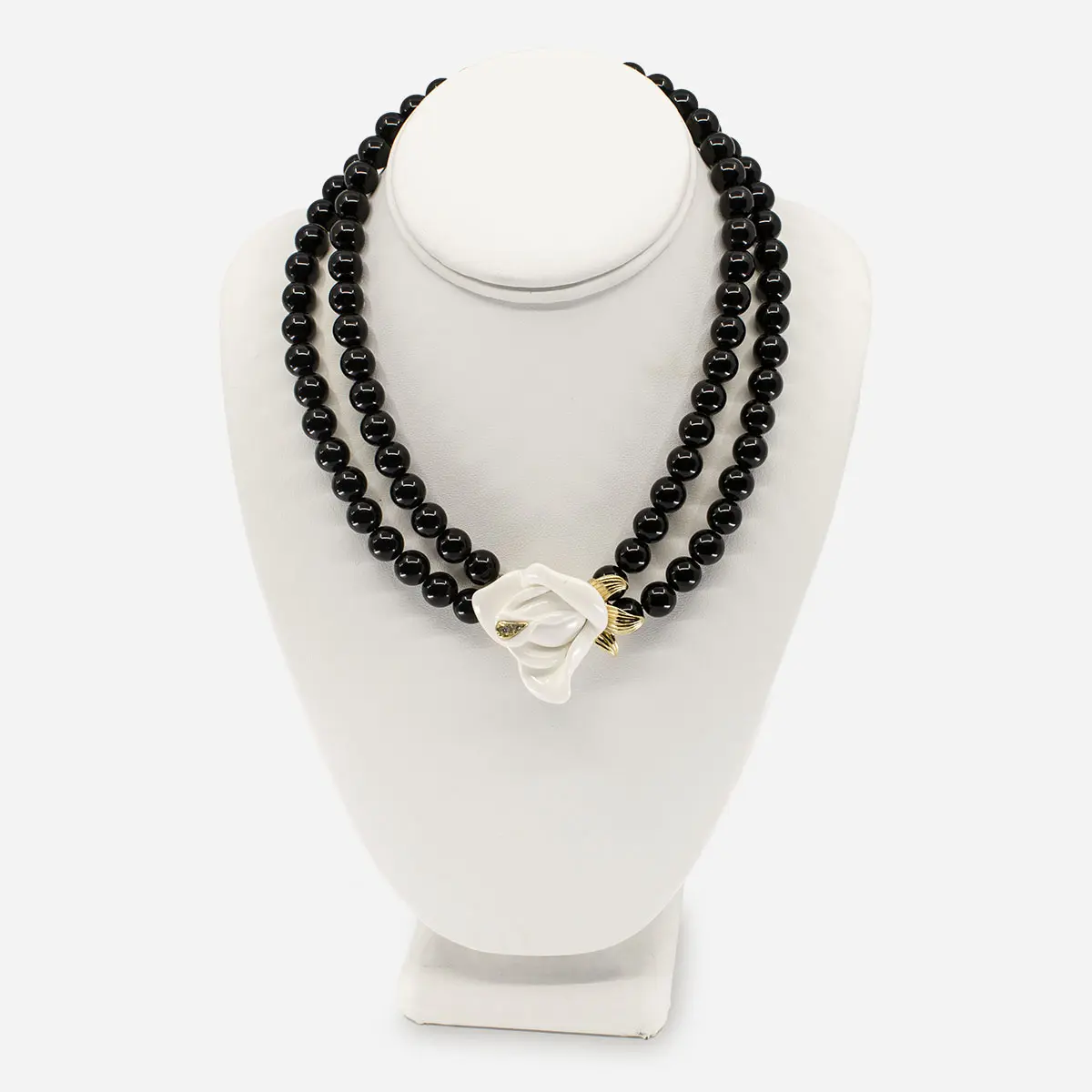 1980s KJL for Avon Necklace | Midnight Rose Sophistication