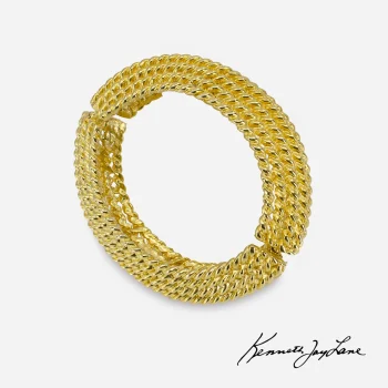 signed Kenneth Jay Lane gold bangle