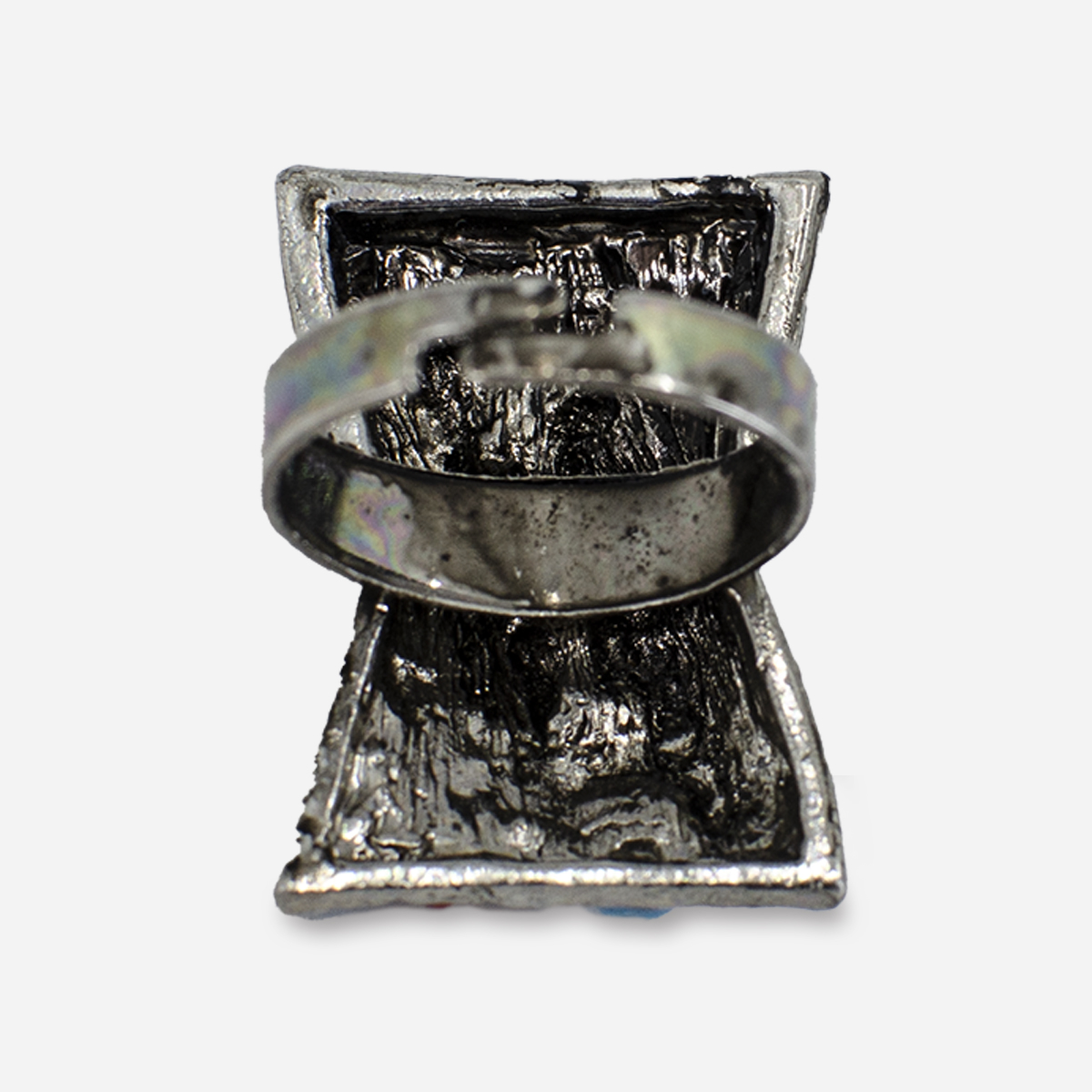 silver cabochon ring