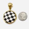 Checkerboard earrings black and white earrings