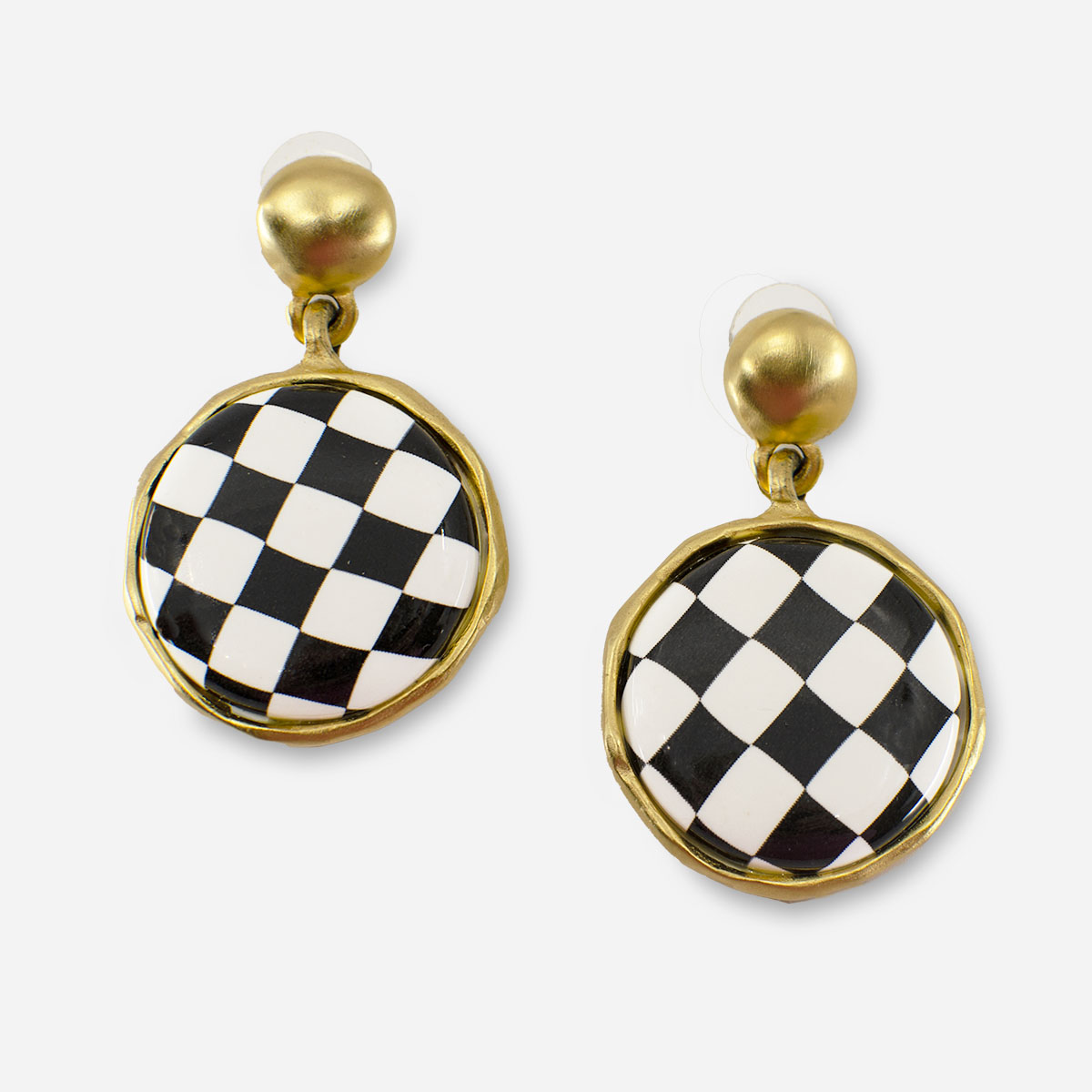 checkerboard earrings