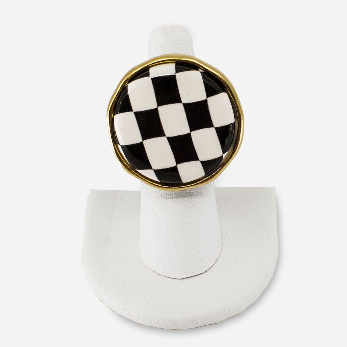 Kenneth Jay Lane checkerboard ring