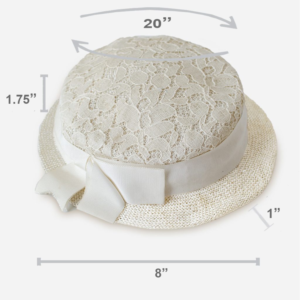 Lace wedding hat size