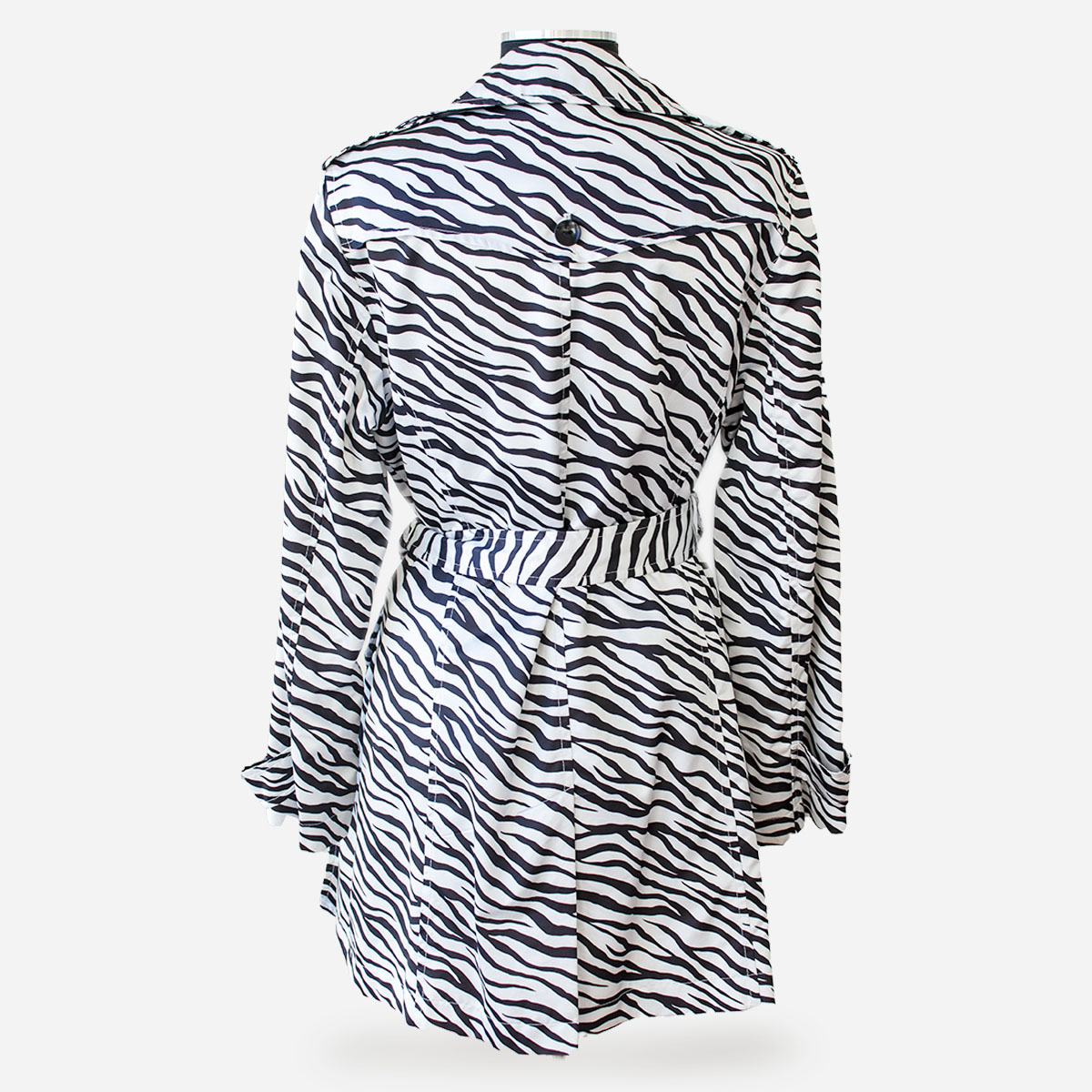 zebra print trench coat raincoat