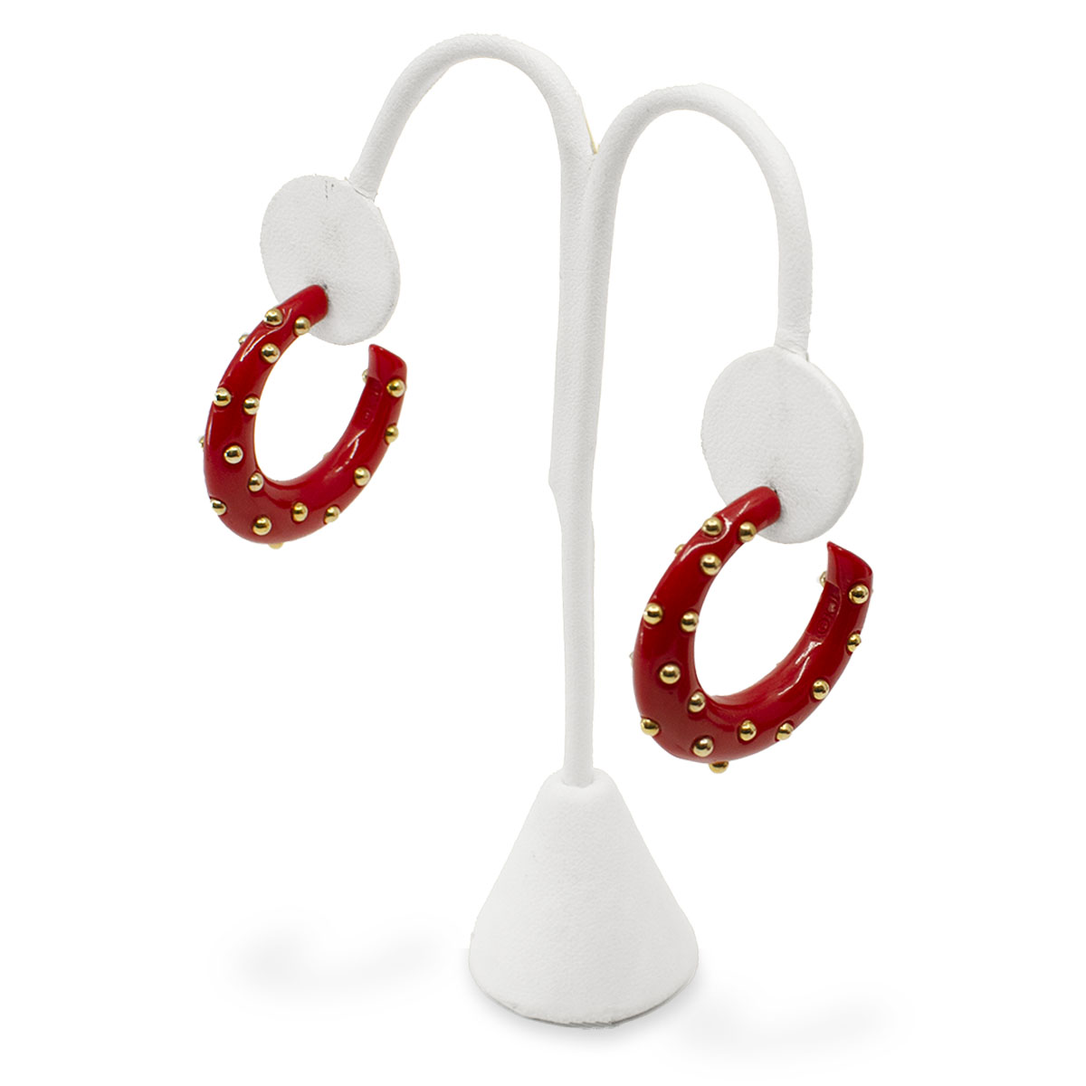 studded hoop earrings by kenneth Jay lane