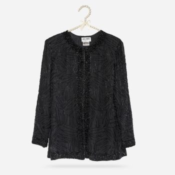 vintage Black Beaded Jacket