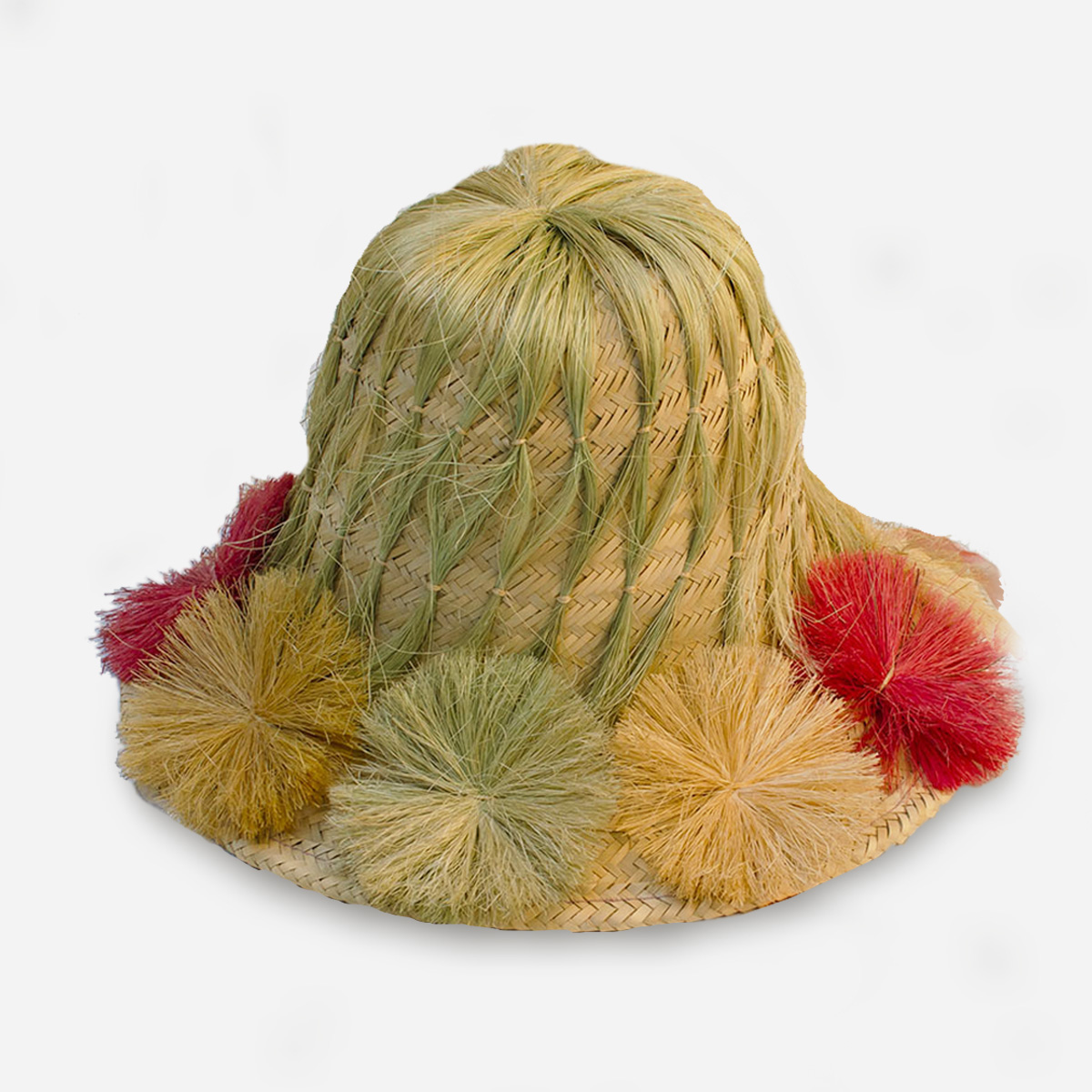 1960s straw sun hat